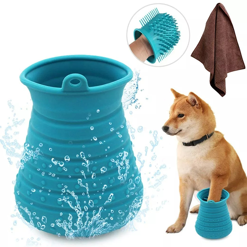 Outlet de fábrica, limpiador de pata de silicona para gato de perro, lavadora de pata de mascotas