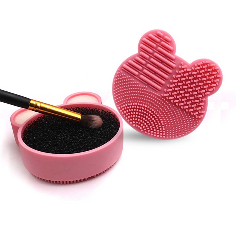 Cajas de esponja de limpieza de cepillos de maquillaje de silicona